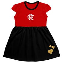 Vestido Infantil Flamengo Canelado Oficial Torcidababy - Torcida Baby