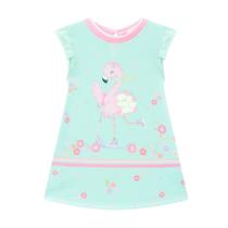 Vestido Infantil Flamingo Colorido Kukiê