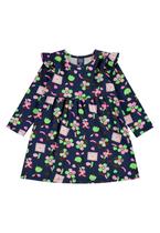 Vestido Infantil Floral em Cotton Bee Loop Vestido Infantil Floral em Cotton Bee Loop