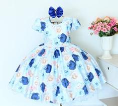 Vestido Infantil Floral Festa Luxo E Tiara Vestido Infantil Floral Festa Luxo E Tiara