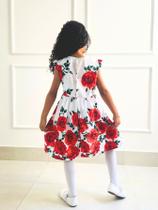 Vestido Infantil Floral Festas Casual Menina Princesa Vestido Infantil Floral Festas Casual Menina Princesa