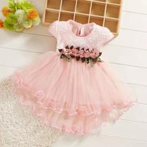 Vestido Infantil Floral Princesa Luísa