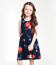 Vestido Infantil Floral Trick Nick Azul