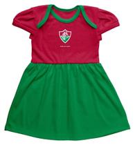 Vestido Infantil Fluminense Canelado Torcida Baby Vestido Infantil Fluminense Canelado Torcida Baby