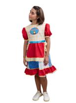 Vestido Infantil Fogueira Vermelho Festa Junina Quadrilha