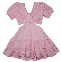 Vestido Infantil Forrado Tecido Laise Delicadeza Conforto