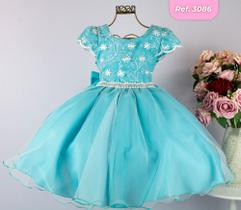 Vestido Infantil Frozen Cinderal Daminha Bebe Menina