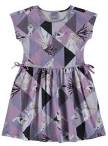 Vestido Infantil Frozen com Laço Meia Malha Malwee Kids 2