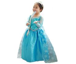 Vestido Infantil Frozen Elsa - Importado - Pronta Entrega