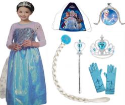 Vestido Infantil Frozen Elza Festa Luxo