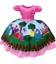 Vestido Infantil Galinha Pintadinha Rosa Vestido Infantil Galinha Pintadinha Rosa
