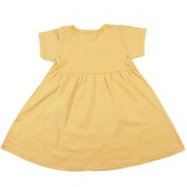 Vestido Infantil Gatinha cor Mostarda DinDon