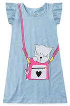 Vestido Infantil Gatinho Bolsa Vestido Infantil Gatinho Bolsa