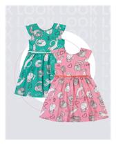 Vestido infantil gatinho Vestido infantil gatinho