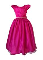 Vestido Infantil Glitter Pink Brilhante Festa Casamento Luxo