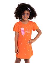 Vestido Infantil Ice Cream Rovi Kids Laranja