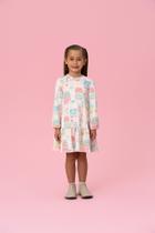Vestido Infantil Inverno Em Veludo Casinhas Mon Sucré Vestido Infantil Inverno Em Veludo Casinhas Mon Sucré