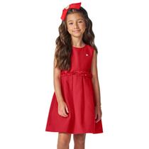 Vestido Infantil Jacquar Maquinetado Trick Nick Menina Natal