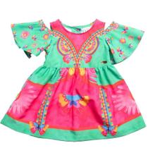 Vestido Infantil Jardim Mágico Alphabeto Vestido Infantil Jardim Mágico Alphabeto