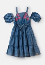 Vestido Infantil Jeans Animê