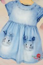 Vestido infantil jeans Vestido infantil jeans