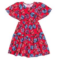 Vestido Infantil Joaninhas com Recortes Laterais - MOMI