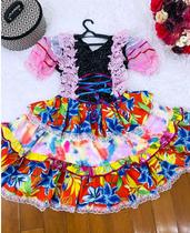 Vestido Infantil Junino Caipira Festa Junina Sinhazinha