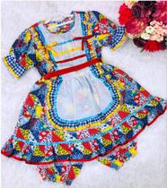 Vestido Infantil Junino Festa Caipira Várias Cores