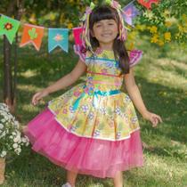 Vestido infantil junino frutas