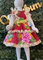 Vestido infantil junino maria bonita mb 0002