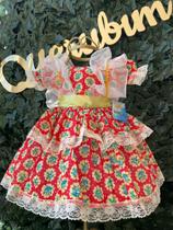 Vestido infantil junino maria bonita mb 0003
