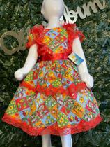 Vestido infantil junino maria bonita mb 0011