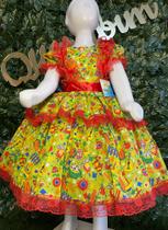 Vestido infantil junino maria bonita mb 0016
