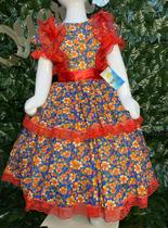 Vestido infantil junino maria bonita mb 0028