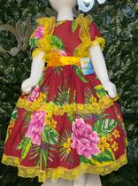 Vestido infantil junino maria bonita mb 0029