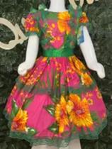 Vestido infantil junino maria bonita mb 0055