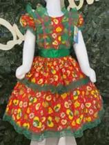 Vestido infantil junino maria bonita mb 0059 Vestido infantil junino maria bonita mb 0059