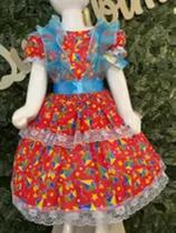 Vestido infantil junino maria bonita mb 0063