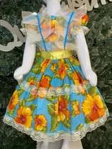Vestido infantil junino maria bonita mb 0072