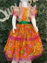 Vestido infantil junino maria bonita mb 0073