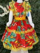 Vestido infantil junino maria bonita mb 0074
