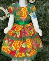 Vestido infantil junino maria bonita mb 0077