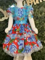 Vestido infantil junino maria bonita mb 0080