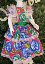 Vestido infantil junino maria bonita mb 0082