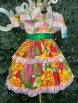 Vestido infantil junino maria bonita mb 0098