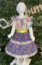 Vestido infantil junino maria bonita mb 0102