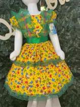 Vestido infantil junino maria bonita mb 0103