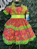 Vestido infantil junino maria bonita mb 0104