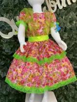 Vestido infantil junino maria bonita mb 0105