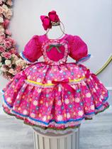 Vestido Infantil Junino Meninas Festa Luxo - closet kids rc